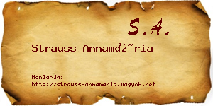 Strauss Annamária névjegykártya